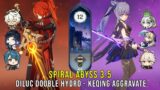 DIluc Double Hydro and Keqing Aggravate – Genshin Impact Abyss 3.5 – Floor 12 9 Stars
