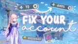 FIX YOUR OLD ACCOUNT *Tips + F2P* | Genshin Impact Tips