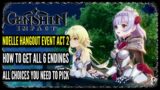 Genshin Impact Noelle Hangout Event ACT 2 All 6 Endings & Choices (Knightly Exam Prep)