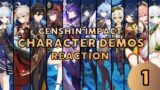 It's time to react to ALL GENSHIN IMPACT CHARACTER DEMOS | PART 1