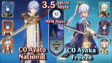 NEW SPIRAL ABYSS 3.5! C0 Ayato National & C0 Ayaka Freeze | Floor 12 – 9 Stars | Genshin Impact