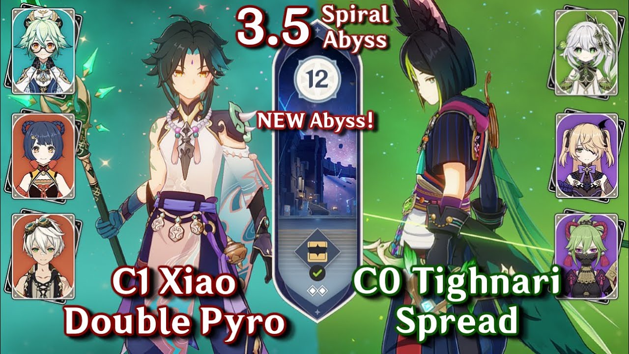 New Spiral Abyss C Xiao Double Pyro C Tighnari Spread Floor Stars Genshin