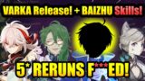 NEW VARKA & 5* HYBRID Release Date!+ Baizhu & 3.6-3.8 RERUN Changed! | Genshin Impact