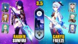 Raiden Sunfire & Ganyu Freeze | 3.5 Spiral Abyss Floor 12 9 Stars | Genshin Impact