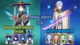 3.6 Abyss Wanderer Raiden Taser & Ayato Burgeon Genshin Impact