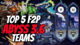 Best F2P Abyss 3.6 Teams So You Can Earn That 600 Primogems Reward | Genshin Impact 3.6