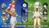 C0 Alhaitham Nilou Bloom and C0 Nahida Hyperbloom – Genshin Impact Abyss 3.5 3.6 – Floor 12 9 Stars