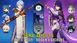 C0 Ayato Taser and C0 Raiden 4 Archon – Genshin Impact Abyss 3.6 – Floor 12 9 Stars