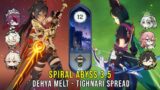 C0 Dehya Melt and C1 Tighnari Spread – Genshin Impact Abyss 3.5 – Floor 12 9 Stars