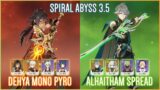 C0 Dehya Mono Pyro & C1 Alhaitham Spread | Spiral Abyss 3.5 | Genshin Impact