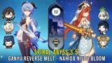 C0 Ganyu Reverse Melt and C0 Nahida Nilou Bloom – Genshin Impact Abyss 3.5 – Floor 12 9 Stars