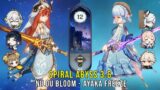 C0 Nilou Bloom and C0 Ayaka Freeze – Genshin Impact Abyss 3.6 – Floor 12 9 Stars