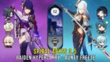 C0 Raiden Hypercarry and Aunty Freeze  – Genshin Impact Abyss 3.5 – Floor 12 9 Stars