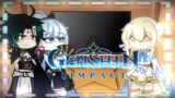 Genshin impact charachters react Traveller(Lumine)pt2/gacha club/