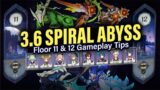How to BEAT 3.6 SPIRAL ABYSS Floor 11 & 12: Guide & Tips w/ 4-Star Teams! | Genshin Impact 3.6