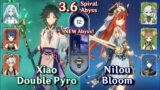 NEW Spiral Abyss 3.6 – C1 Xiao Double Pyro & C0 Nilou Bloom | Floor 12 – 9 Stars | Genshin Impact