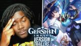Breath of the Wild Fan Reacts to ALL GENSHIN IMPACT Version Trailers!
