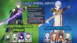 Alhaitham Diona Spread & Ayato National 3.6 3.7 Spiral Abyss Genshin impact