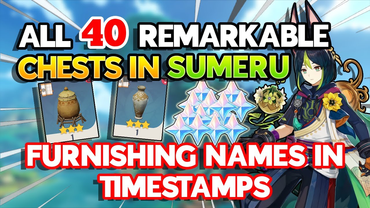 All 40 Sumeru Furnishings (Remarkable Chests) | Genshin Impact 3.0 ...