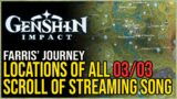 All Scroll of Streaming Song Locations Genshin Impact