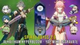 C0 Alhaitham Hyperbloom and C0 Yae Miko Aggravate – Genshin Impact Abyss 3.6 – Floor 12 9 Stars
