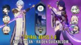 C0 Ayato Yelan and C0 Raiden Quickbloom – Genshin Impact Abyss 3.6 – Floor 12 9 Stars