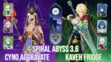 C0 Cyno Aggravate and C6 Kaveh Fridge – Genshin Impact Abyss 3.6 – Floor 12 9 Stars
