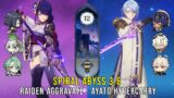 C0 Raiden Aggravate and C0 Ayato Hypercarry – Genshin Impact Abyss 3.6 – Floor 12 9 Stars