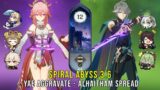 C0 Yae Aggravate and C0 Alhaitham Spread – Genshin Impact Abyss 3.6 – Floor 12 9 Stars