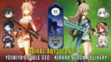 C0 Yoimiya Double Geo and C1 Kirara Nilou Bloom – Genshin Impact Abyss 3.6 – Floor 12 9 Stars