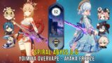 C0 Yoimiya Overvape and C0 Ayaka Freeze – Genshin Impact Abyss 3.6 – Floor 12 9 Stars