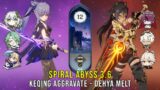 C1 Keqing Aggravate and C0 Dehya Melt – Genshin Impact Abyss 3.6 – Floor 12 9 Stars