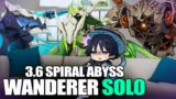 C6 Wanderer No Hit Solo Top Half | Spiral Abyss 3.6 | Genshin Impact