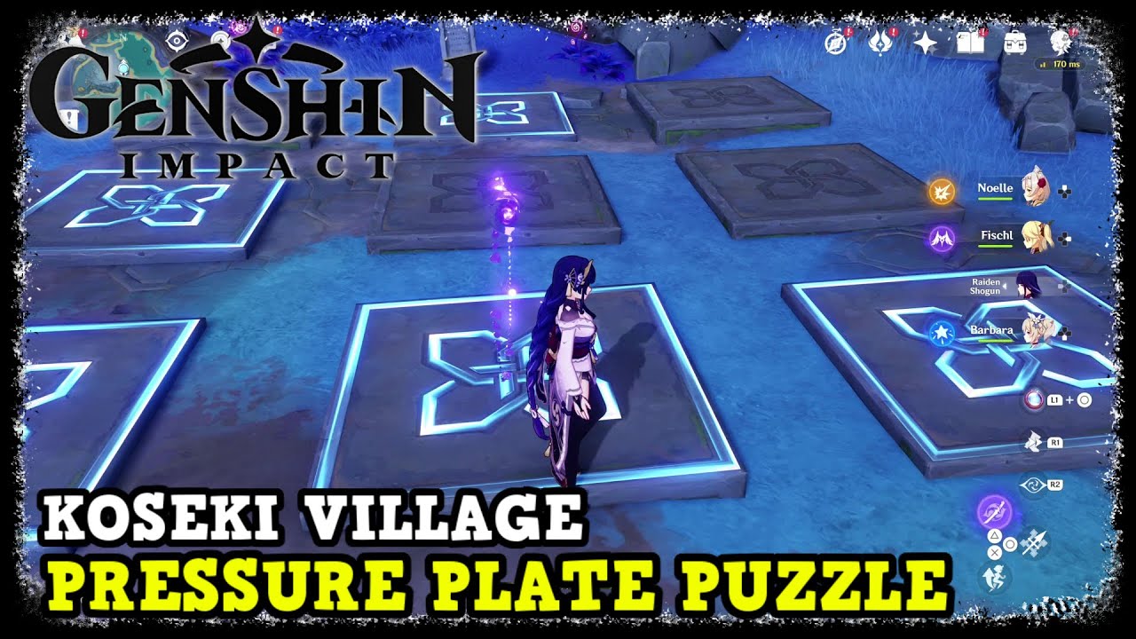 Genshin Impact Koseki Village Pressure Plate Puzzle on Seirai Island