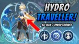 HYDRO Traveller! FIRST Hydro SHIELDER CRACKED Kit | Genshin Impact Leaks