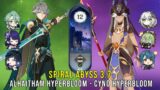 C0 Alhaitham Hyperbloom and C1 Cyno Hyperbloom – Genshin Impact Abyss 3.7 – Floor 12 9 Stars