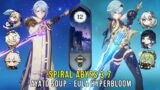 C0 Ayato Soup and C0 Eula Hyperbloom – Genshin Impact Abyss 3.7 – Floor 12 9 Stars