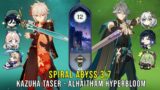 C0 Kazuha Taser and C0 Alhaitham Hyperbloom – Genshin Impact Abyss 3.7 – Floor 12 9 Stars