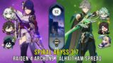 C0 Raiden 4 Archon and C0 Alhaitham Spread – Genshin Impact Abyss 3.7 – Floor 12 9 Stars