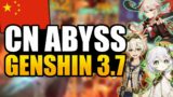 Genshin Impact 3.7 CN Abyss Analysis! A NEW WORLD RECORD?!