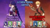 Raiden Yae Aggravate & 1000 EM Thoma Burgeon NEW 3.7 Spiral Abyss Genshin impact