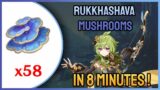 Rukkhashava Mushrooms Farming Route [ IN 8 MIN] / Genshin Impact