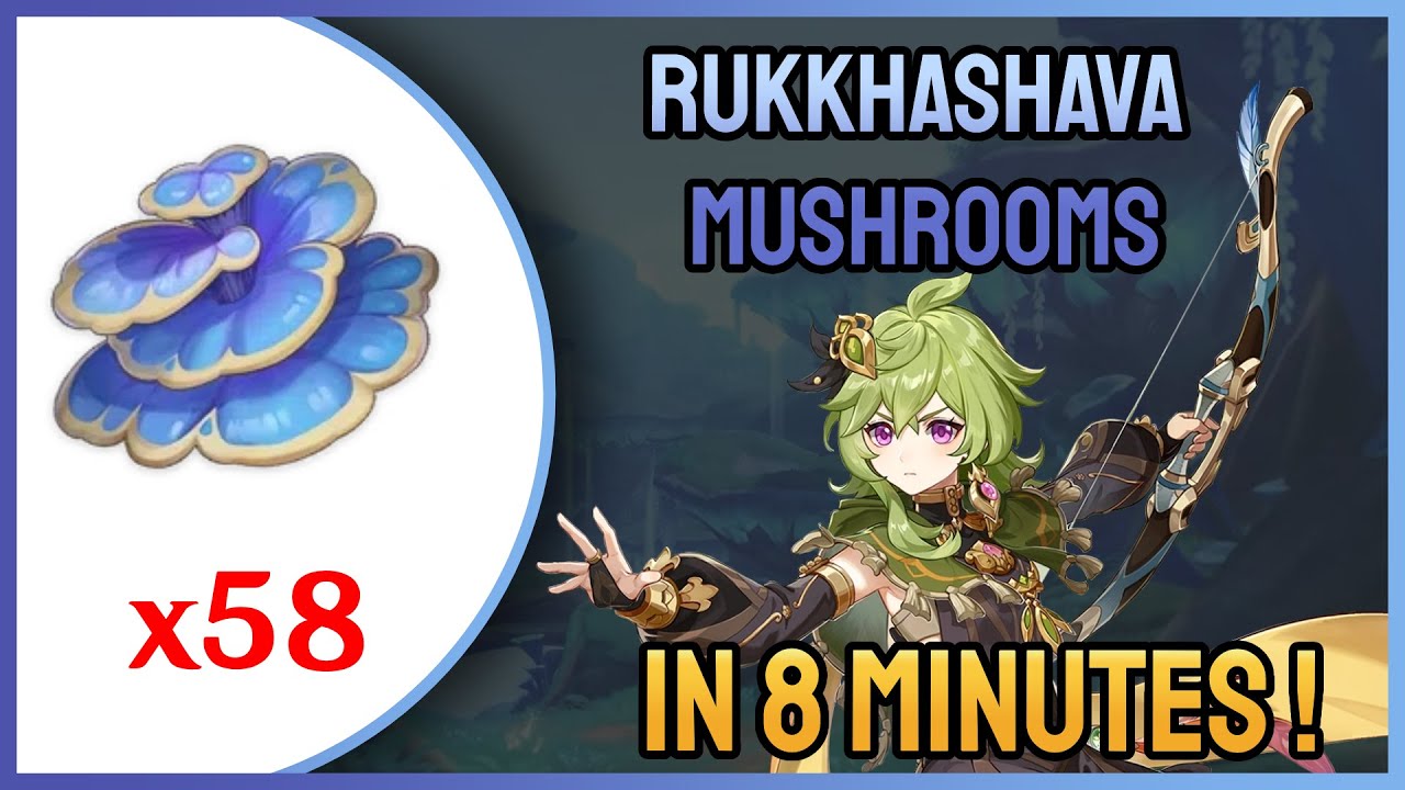 Rukkhashava Mushrooms Farming Route [ IN 8 MIN] / Genshin Impact ...