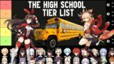 The Characters In High School Tier List Genshin Impact