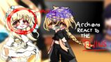 [] Archons react to The Twins []M!C ||Aether and Lumime || Genshin Impact