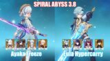 C0 Ayaka Freeze & C0 Eula Hypercarry | Spiral Abyss 3.8 | Genshin Impact