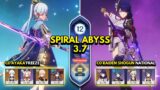 C0 Ayaka Freeze & C0 Raiden National | Spiral Abyss 3.7 Floor 12 9 Stars | Genshin Impact 3.7
