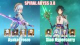 C0 Ayaka Freeze & C0 Xiao Hypercarry | Spiral Abyss 3.8 | Genshin Impact