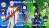 C0 Ayato Hyperspeed x C0 Tighnari Spread – NEW Spiral Abyss 3.8 | Floor 12 9 Stars | Genshin Impact