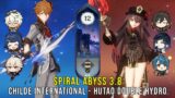 C0 Childe International and C1 Hutao Double Hydro – Genshin Impact Abyss 3.8 – Floor 12 9 Stars